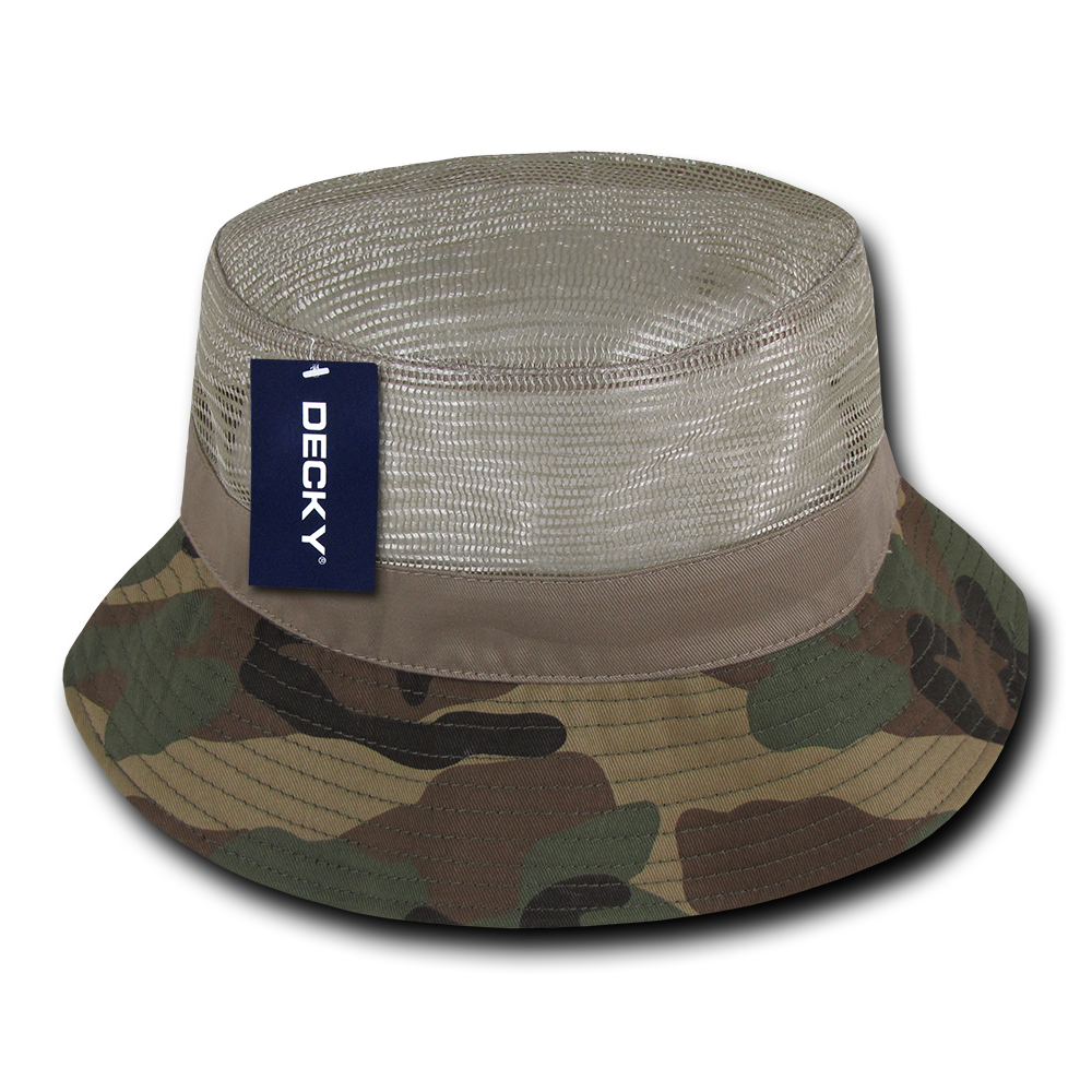 Decky 458 Mesh Bucket Hat - Woodland