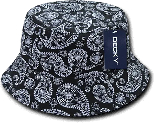 Decky 459 Paisley Bucket Hat - Black