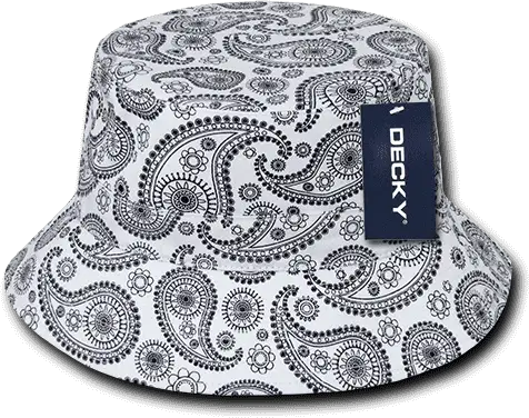Decky 459 Paisley Bucket Hat - White