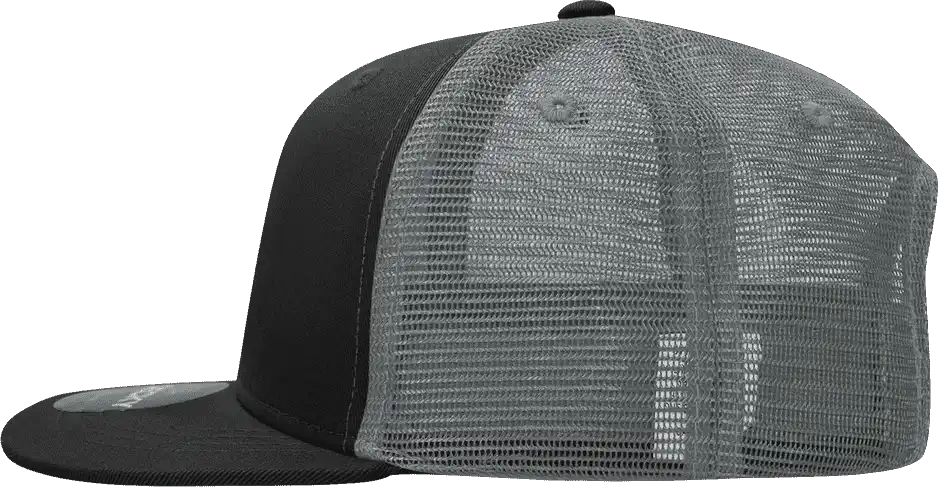 Decky 5010 6 Panel Youth Trucker Cap Black Charcoal Dark Gray / one Size Fits Most