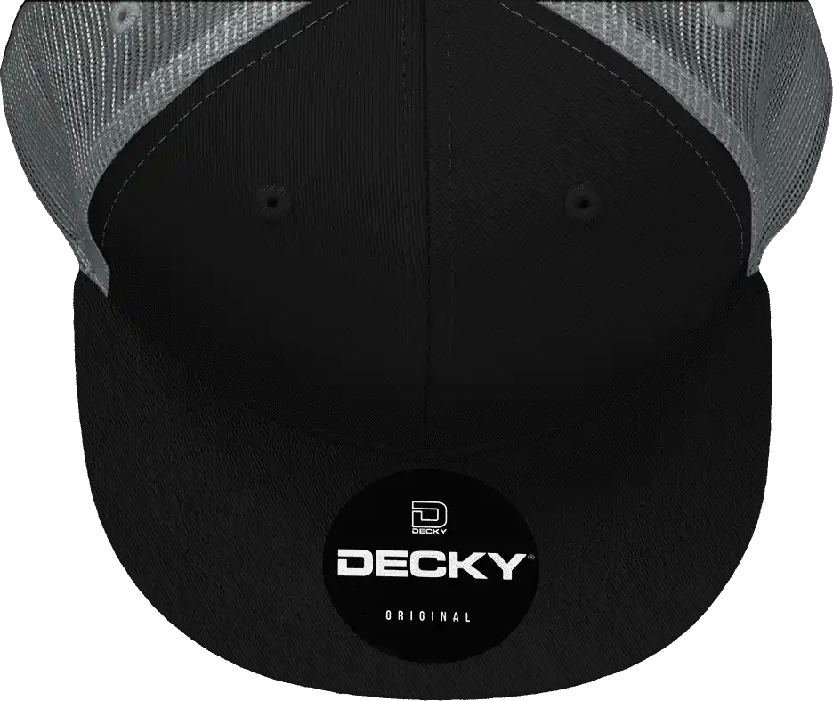 Decky 5010 6 Panel Youth Trucker Cap Black Charcoal Dark Gray / one Size Fits Most
