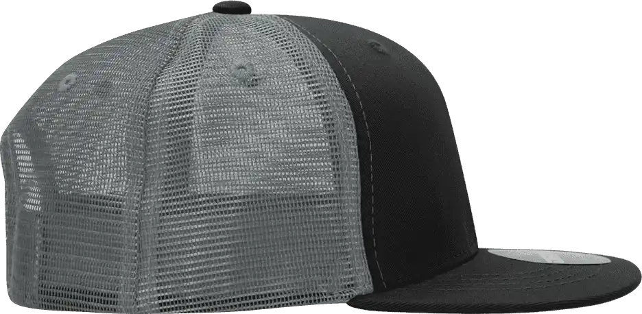 Decky 5010 6 Panel Youth Trucker Cap Black Charcoal Dark Gray / one Size Fits Most