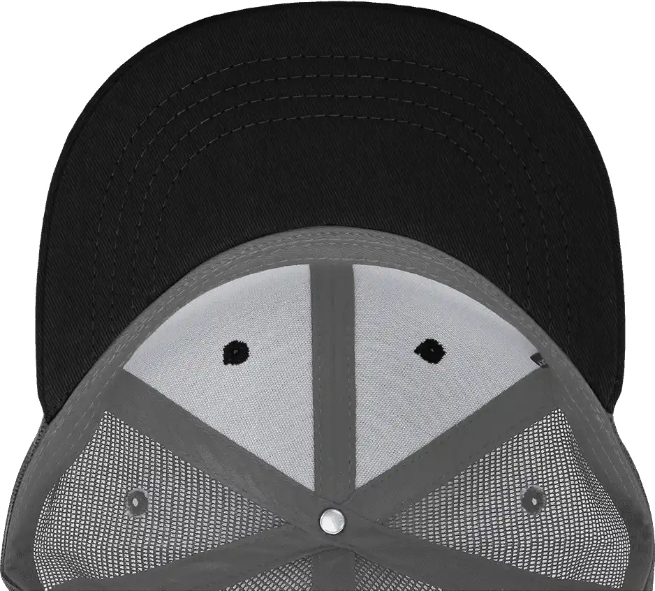 Decky 5010 6 Panel Youth Trucker Cap Black Charcoal Dark Gray / one Size Fits Most