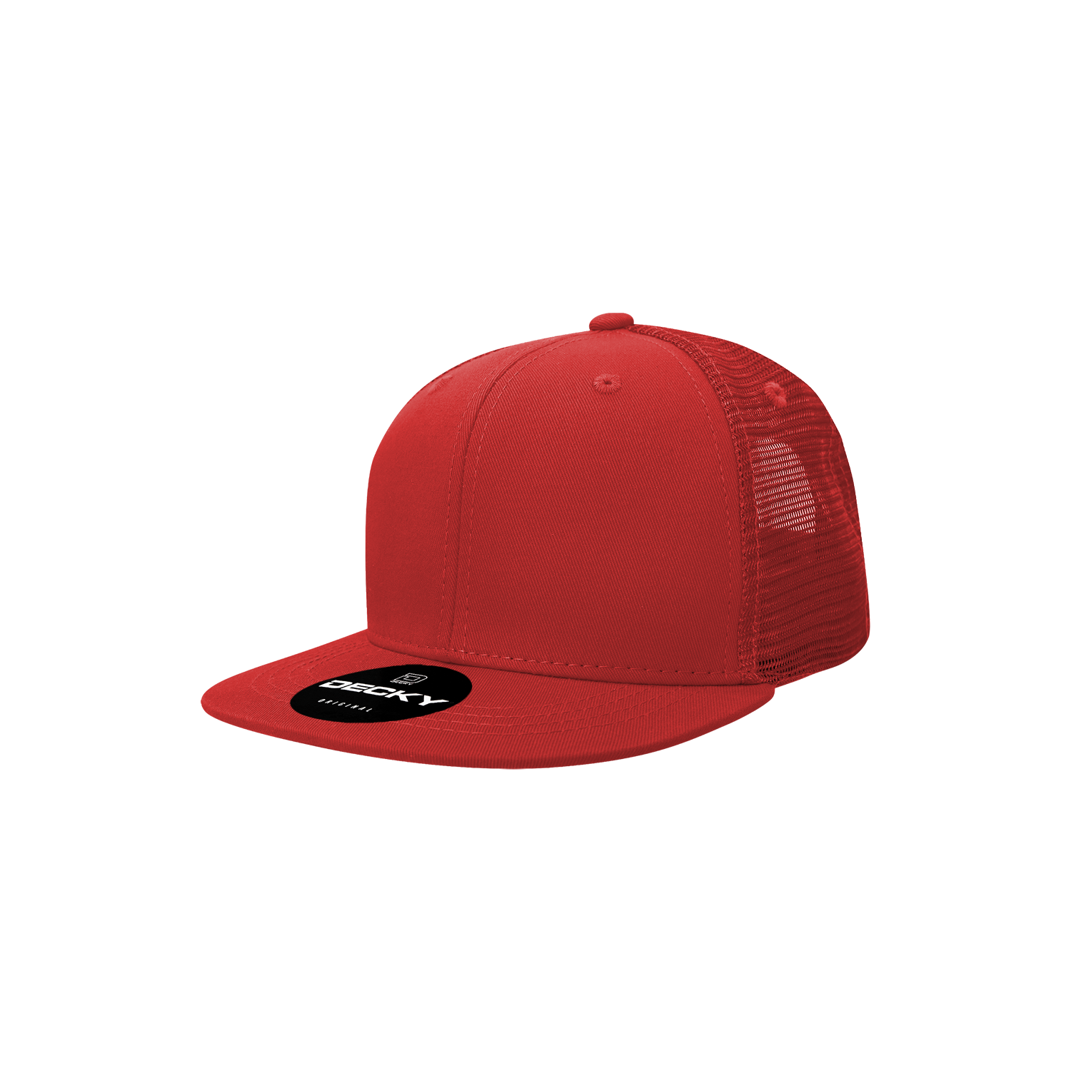 Decky 5010 6 Panel Youth Trucker Cap - Red