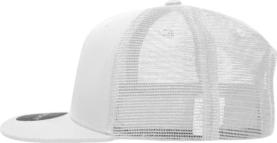 Decky 5010 6 Panel Youth Trucker Cap - White - one Size Fits Most