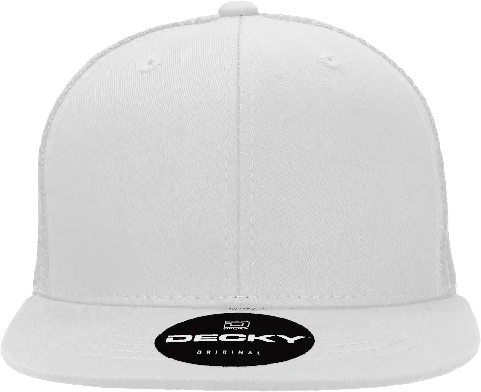 Decky 5010 6 Panel Youth Trucker Cap - White - one Size Fits Most