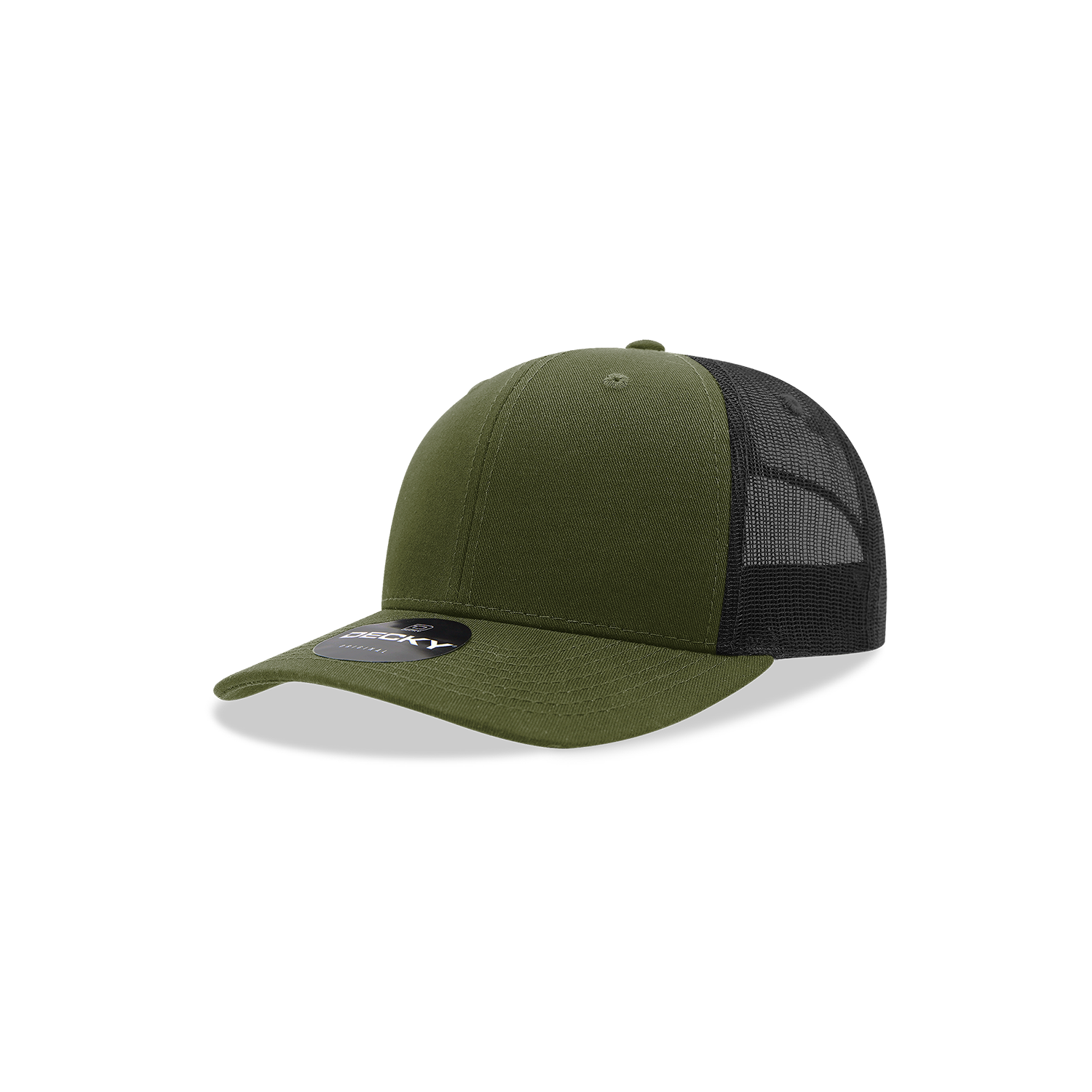 Decky 5019 Youth 6 Panel Mid Profile Structured Cotton Trucker - Loden Black