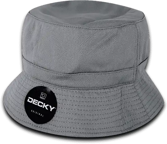 Decky 5110 Mesh Bucket Hat Charcoal Dark Gray / one Size Fits Most