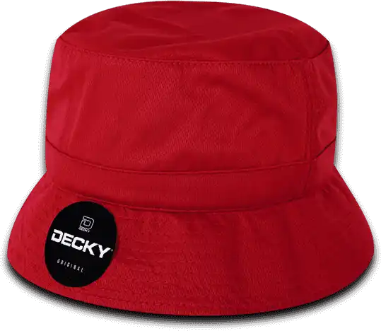 Decky 5110 Mesh Bucket Hat - Red - one Size Fits Most