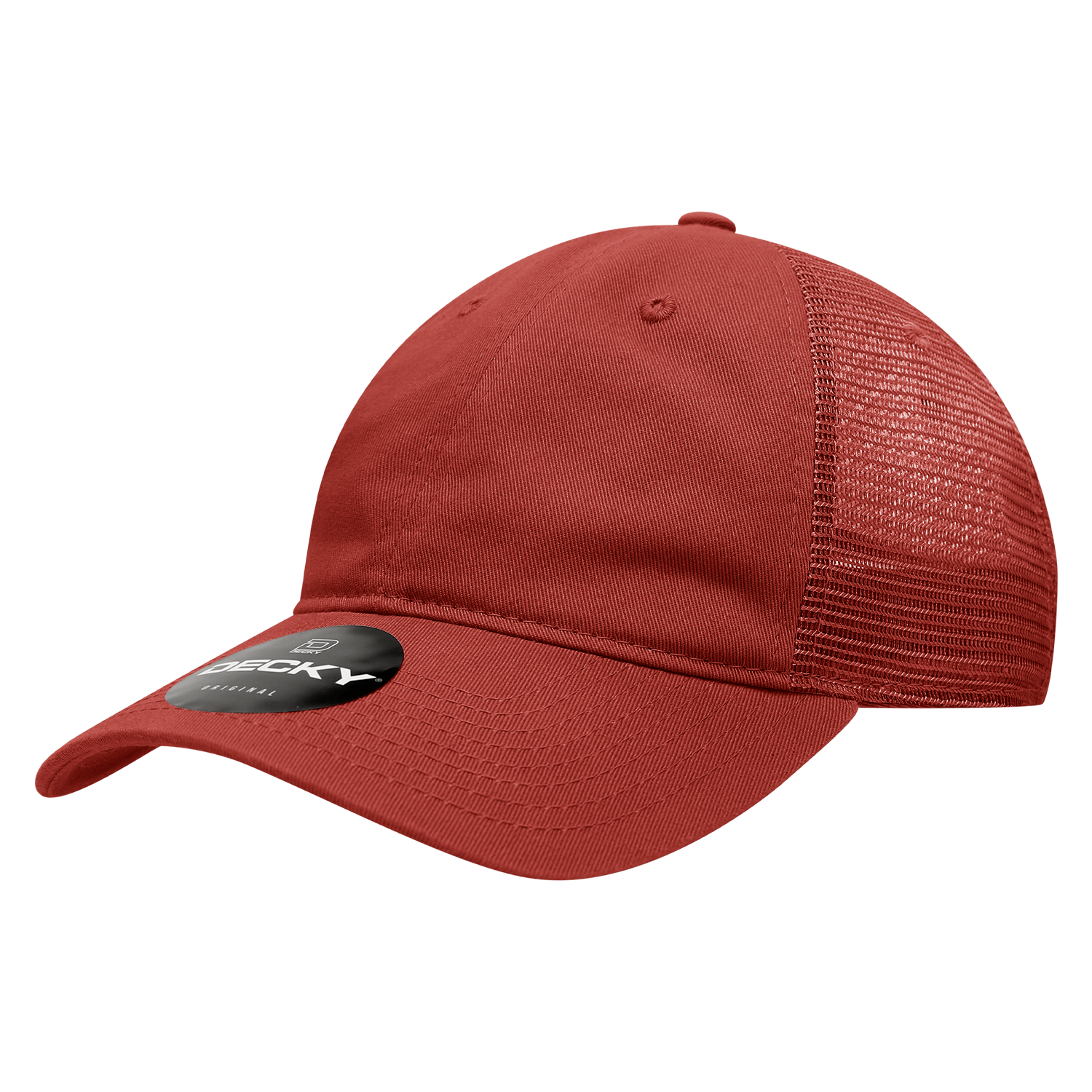 Decky 5122 Women’s 6 Panel Low Profile Relaxed Cotton Trucker - Cardinal