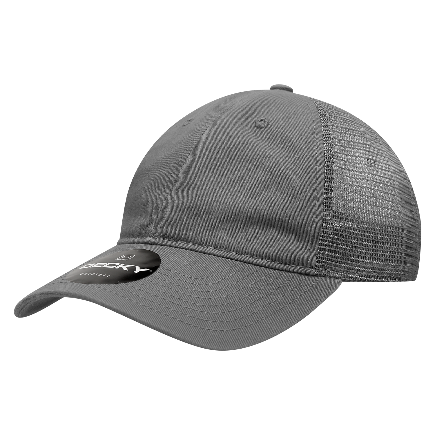 Decky 5122 Women’s 6 Panel Low Profile Relaxed Cotton Trucker - Charcoal