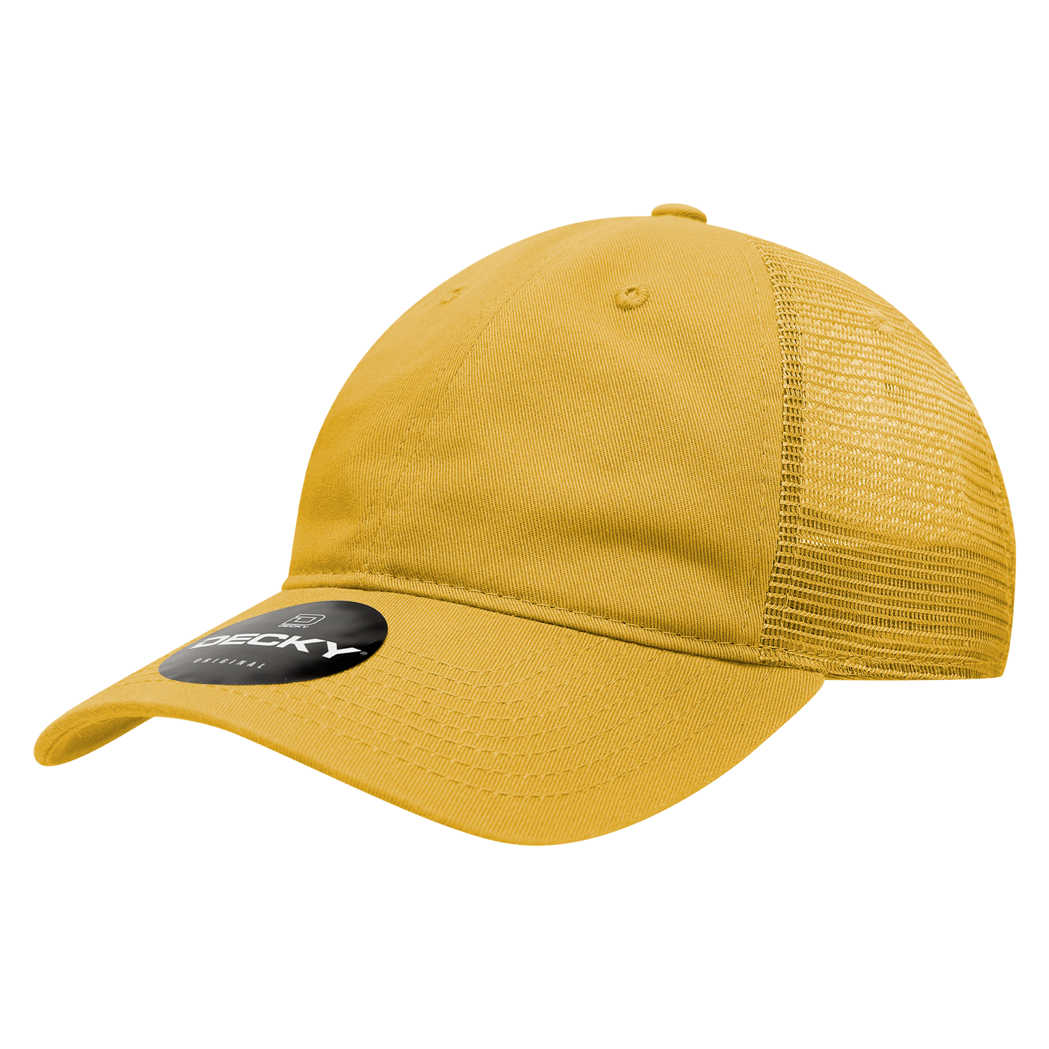 Decky 5122 Women’s 6 Panel Low Profile Relaxed Cotton Trucker - Mustard