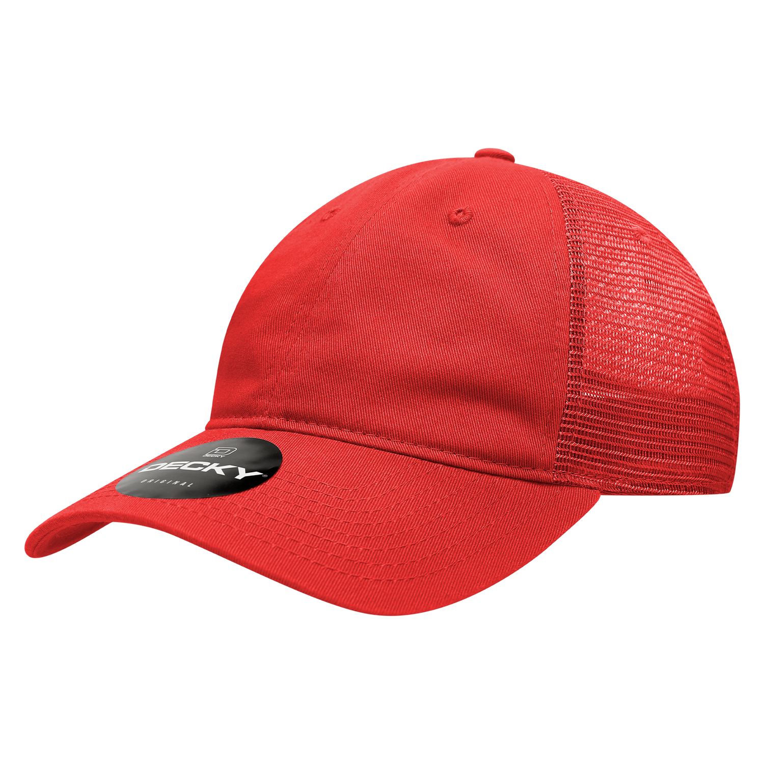 Decky 5122 Women’s 6 Panel Low Profile Relaxed Cotton Trucker - Red