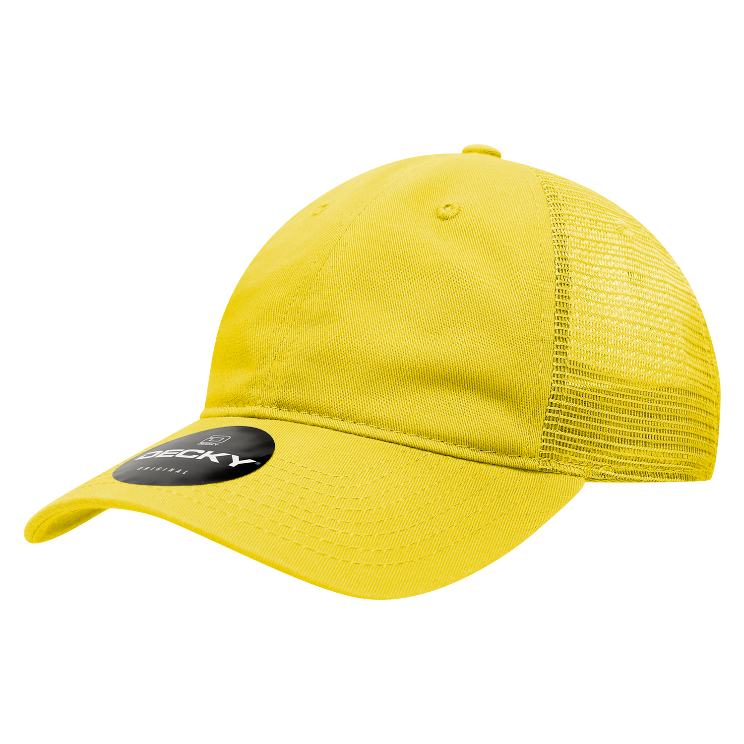 Decky 5122 Women’s 6 Panel Low Profile Relaxed Cotton Trucker - Yellow