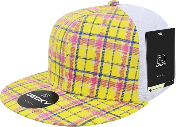 Decky 6015 H/c Plaid Cap - White 105 - one Size Fits Most