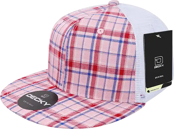 Decky 6015 H/c Plaid Cap - White 106 - one Size Fits Most