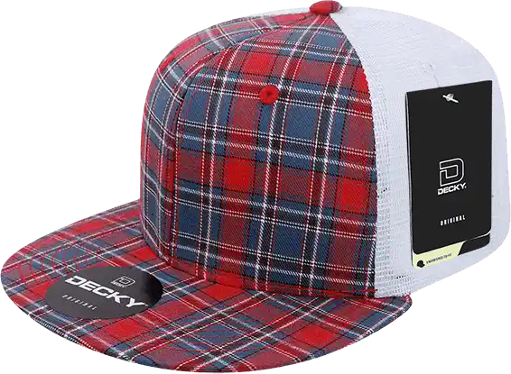 Decky 6015 H/c Plaid Cap - White 108 - one Size Fits Most