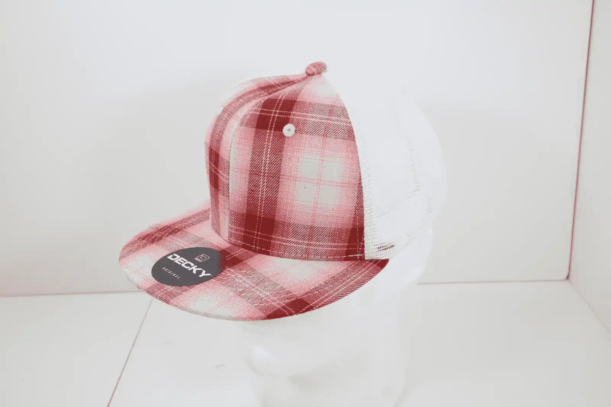 Decky 6015 H/c Plaid Cap - White 117 - one Size Fits Most