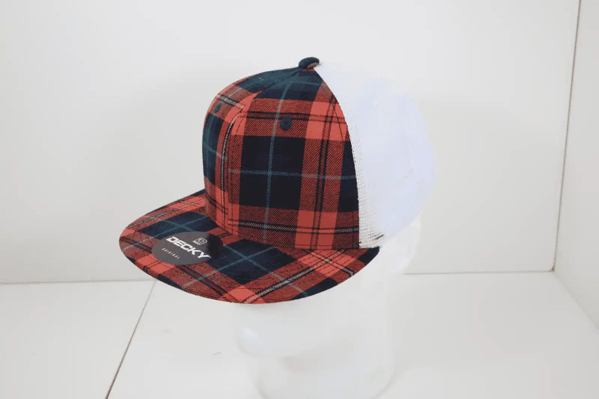 Decky 6015 H/c Plaid Cap - White 120 - one Size Fits Most