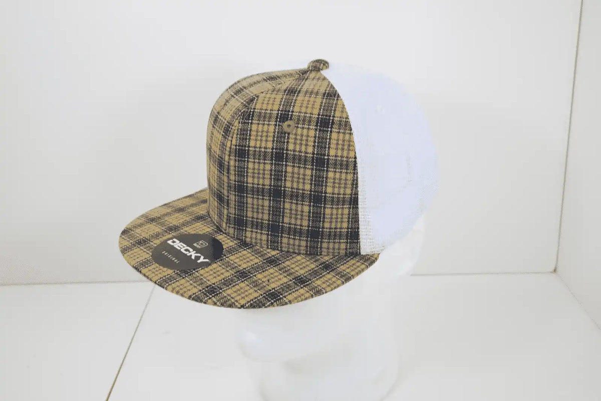 Decky 6015 H/c Plaid Cap - White 121 - one Size Fits Most
