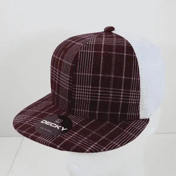 Decky 6015 H/c Plaid Cap - White 125 - one Size Fits Most