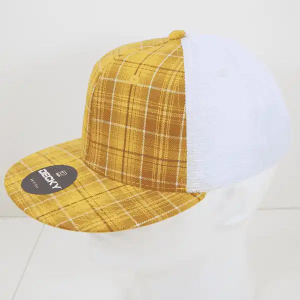 Decky 6015 H/c Plaid Cap - White 135 - one Size Fits Most