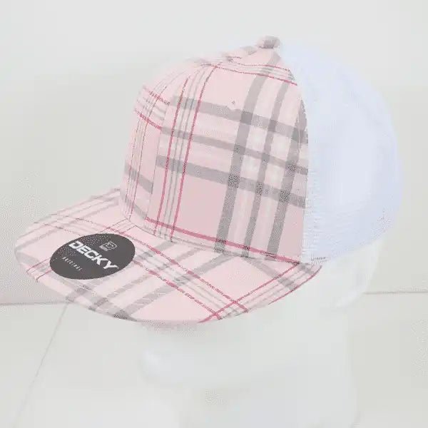 Decky 6015 H/c Plaid Cap - White 138 - one Size Fits Most