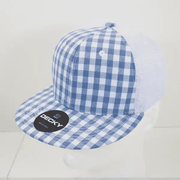 Decky 6015 H/c Plaid Cap - White 145 - one Size Fits Most