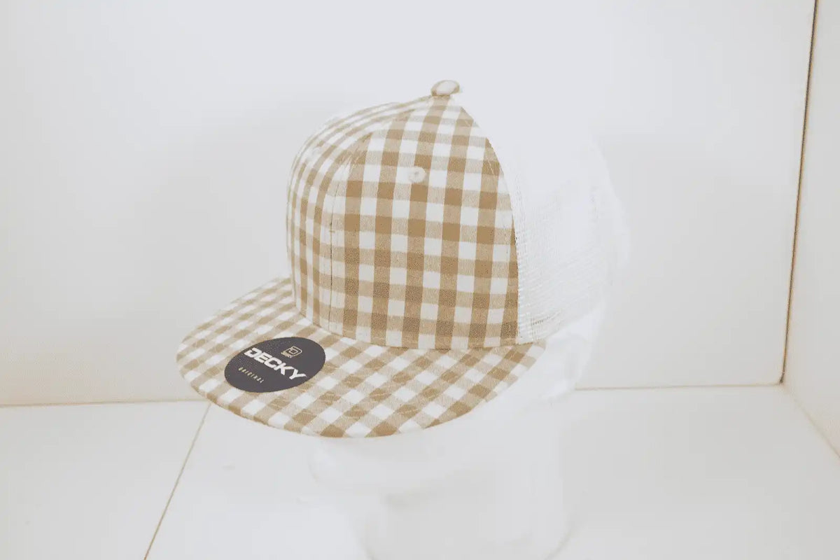 Decky 6015 H/c Plaid Cap - White 146 - one Size Fits Most