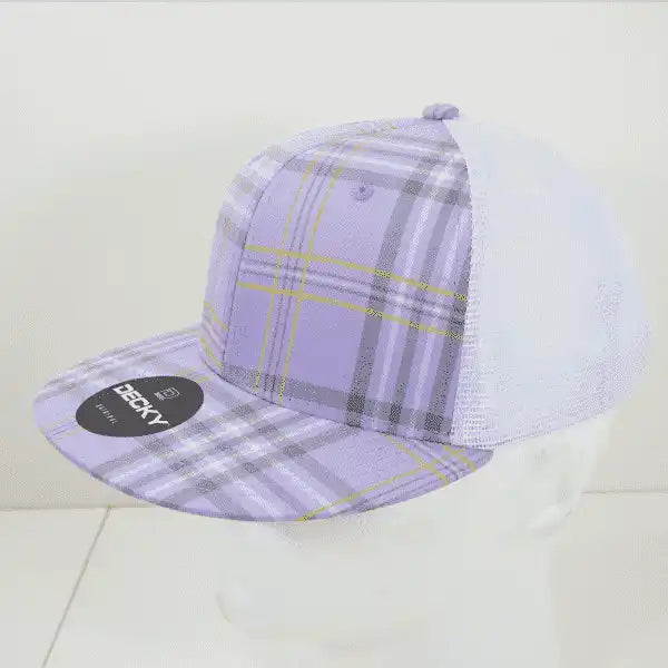 Decky 6015 H/c Plaid Cap - White 147 - one Size Fits Most