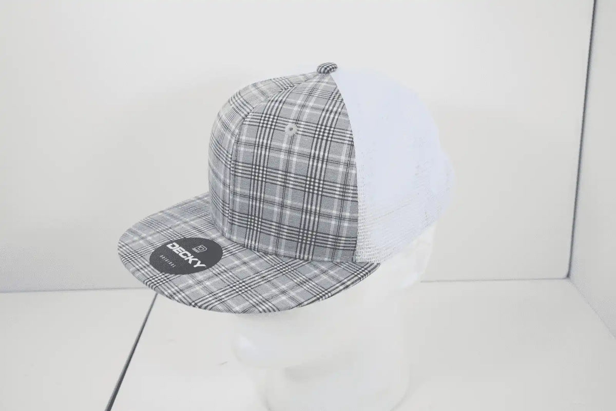 Decky 6015 H/c Plaid Cap - White 156 - one Size Fits Most