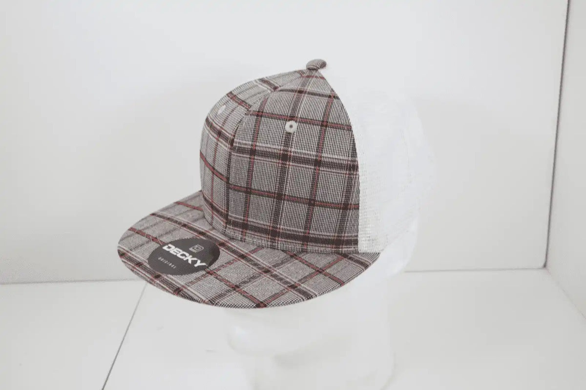 Decky 6015 H/c Plaid Cap - White 161 - one Size Fits Most