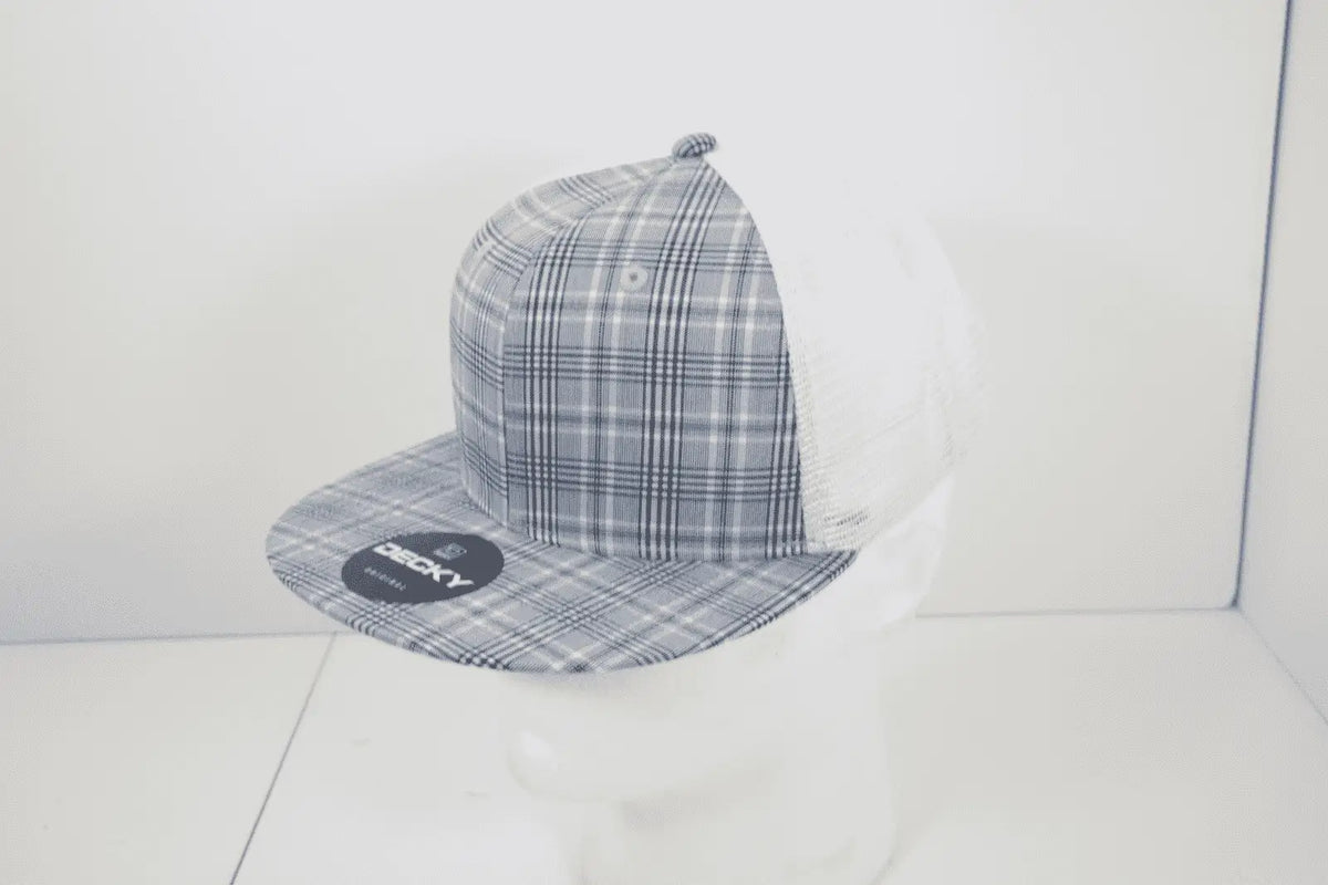Decky 6015 H/c Plaid Cap - White 163