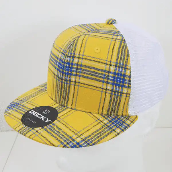 Decky 6015 H/c Plaid Cap - White 173 - one Size Fits Most