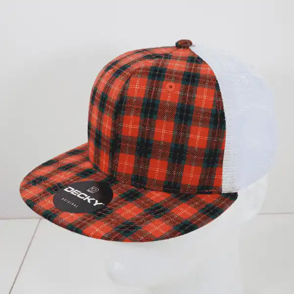 Decky 6015 H/c Plaid Cap - White 174 - one Size Fits Most