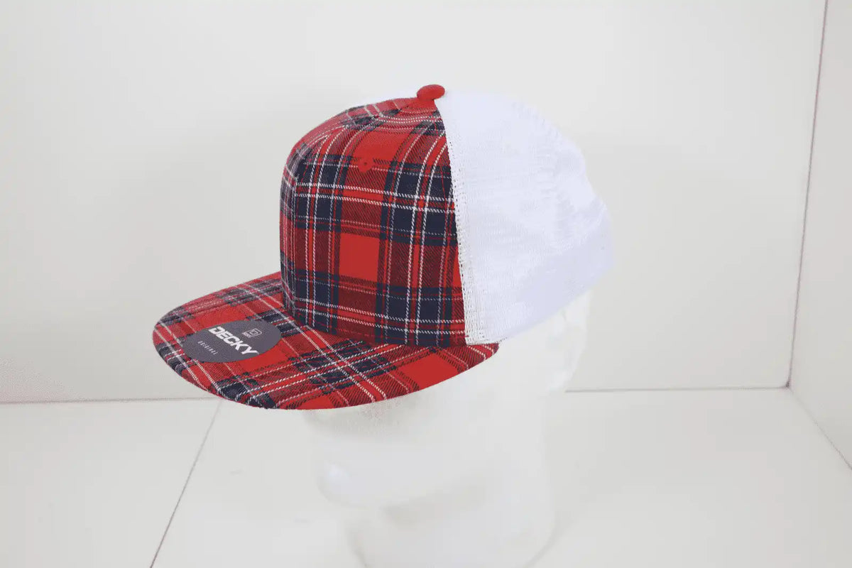 Decky 6015 H/c Plaid Cap - White 180 - one Size Fits Most