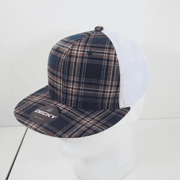 Decky 6015 H/c Plaid Cap - White 183 - one Size Fits Most