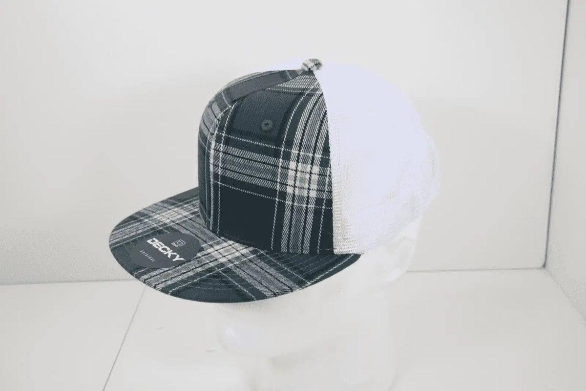 Decky 6015 H/c Plaid Cap - White 185