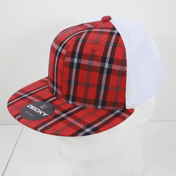 Decky 6015 H/c Plaid Cap - White 196 - one Size Fits Most