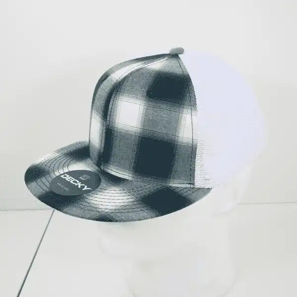 Decky 6015 H/c Plaid Cap - White 200 - one Size Fits Most