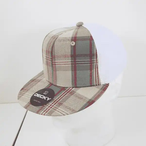 Decky 6015 H/c Plaid Cap - White 203 - one Size Fits Most