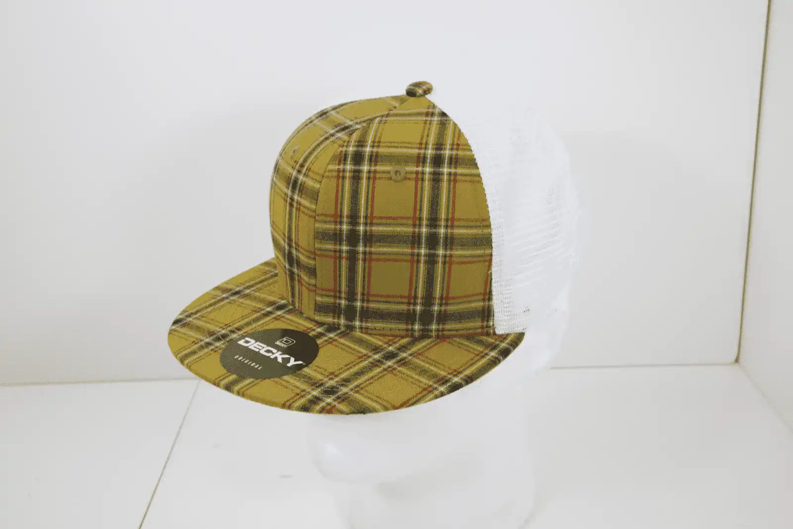 Decky 6015 H/c Plaid Cap - White 207 - one Size Fits Most