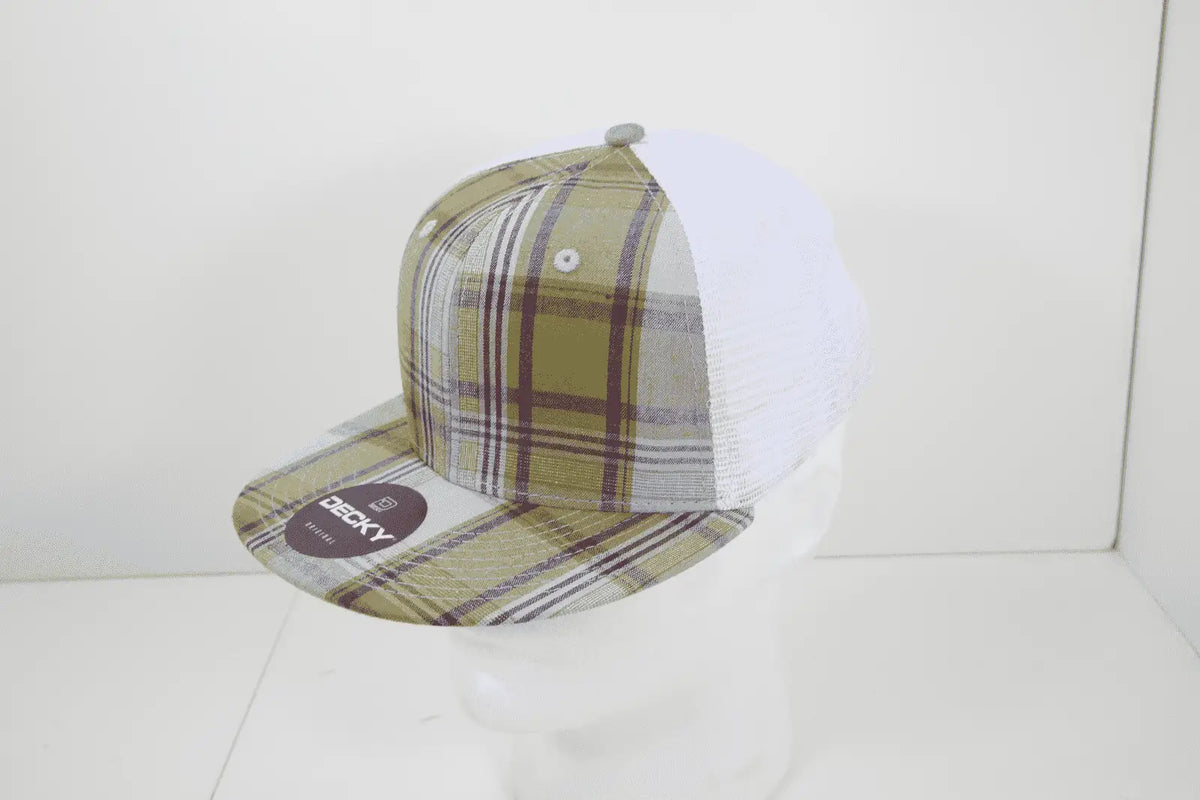 Decky 6015 H/c Plaid Cap - White 210