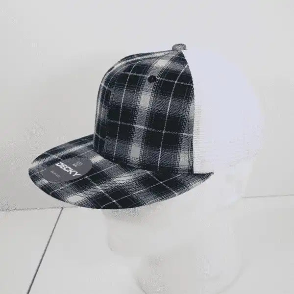 Decky 6015 H/c Plaid Cap - White 212 - one Size Fits Most