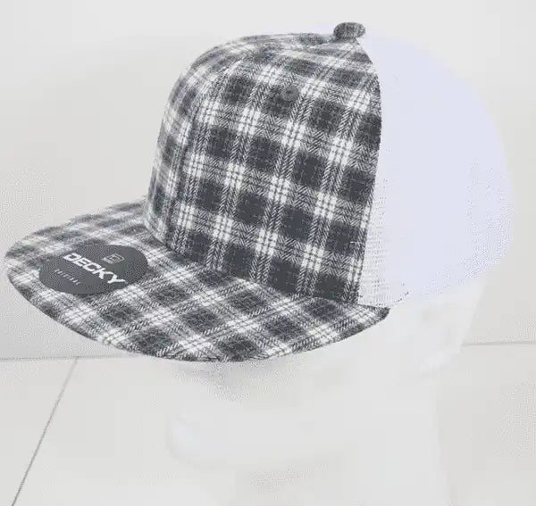 Decky 6015 H/c Plaid Cap - White 214 - one Size Fits Most