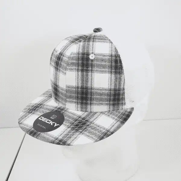 Decky 6015 H/c Plaid Cap - White 215 - one Size Fits Most