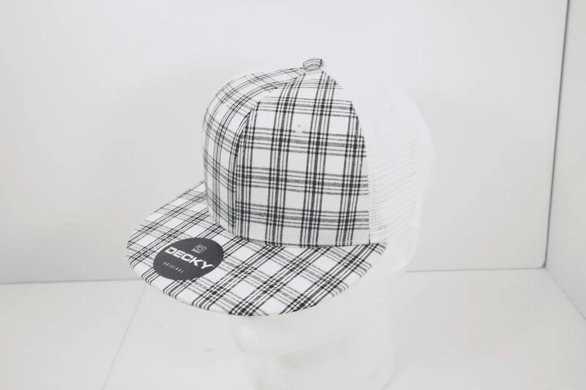 Decky 6015 H/c Plaid Cap - White 218