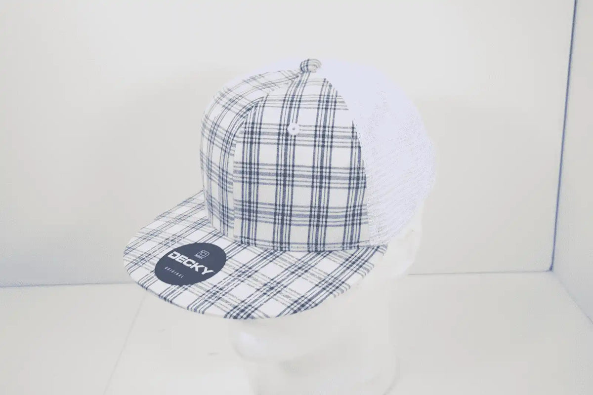 Decky 6015 H/c Plaid Cap - White 219 - one Size Fits Most