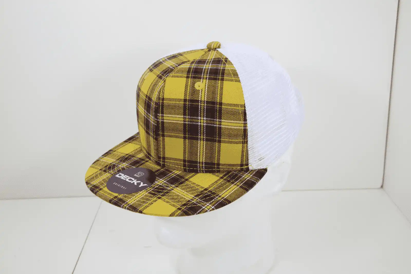 Decky 6015 H/c Plaid Cap - White 220 - one Size Fits Most