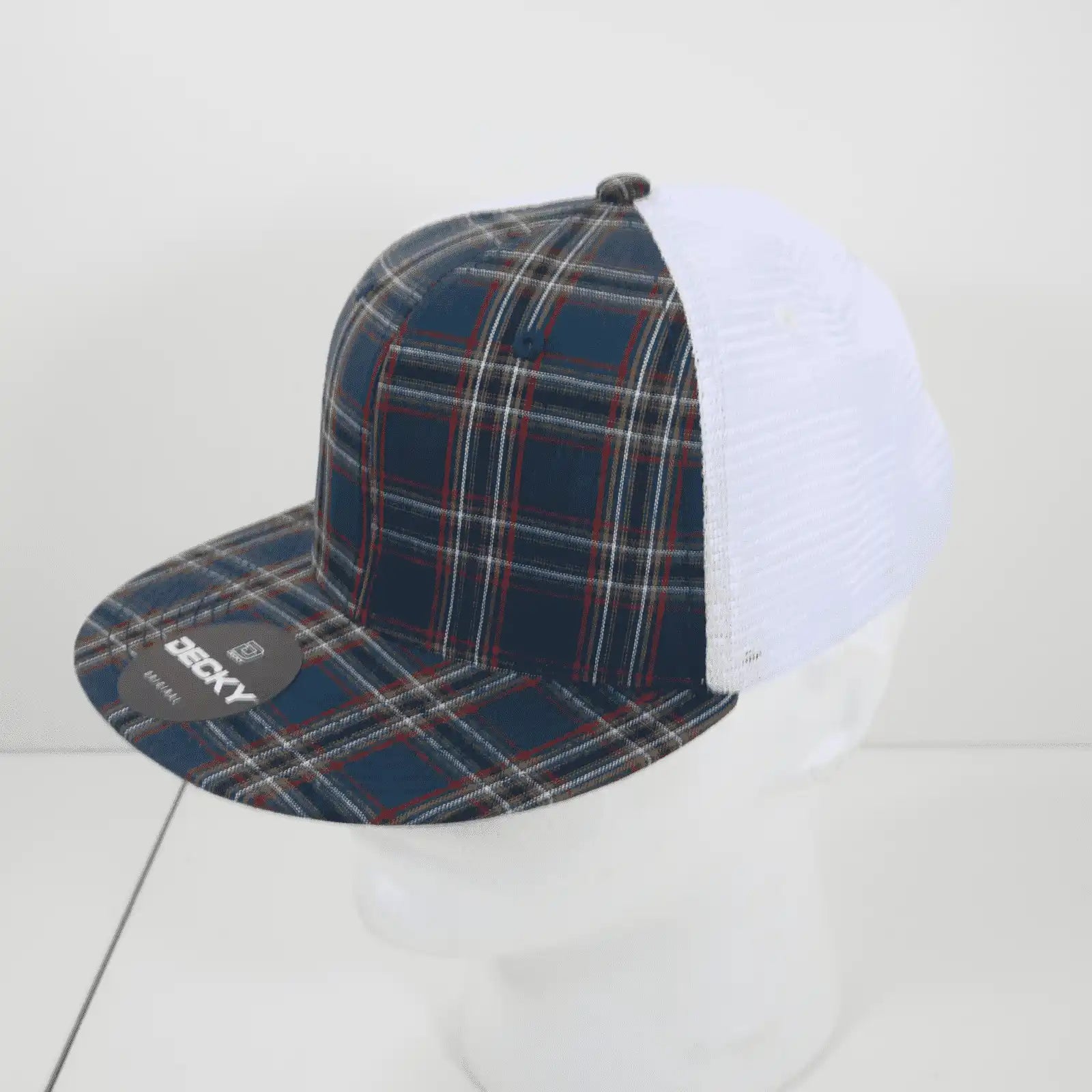 Decky 6015 H/c Plaid Cap - White 221 - one Size Fits Most